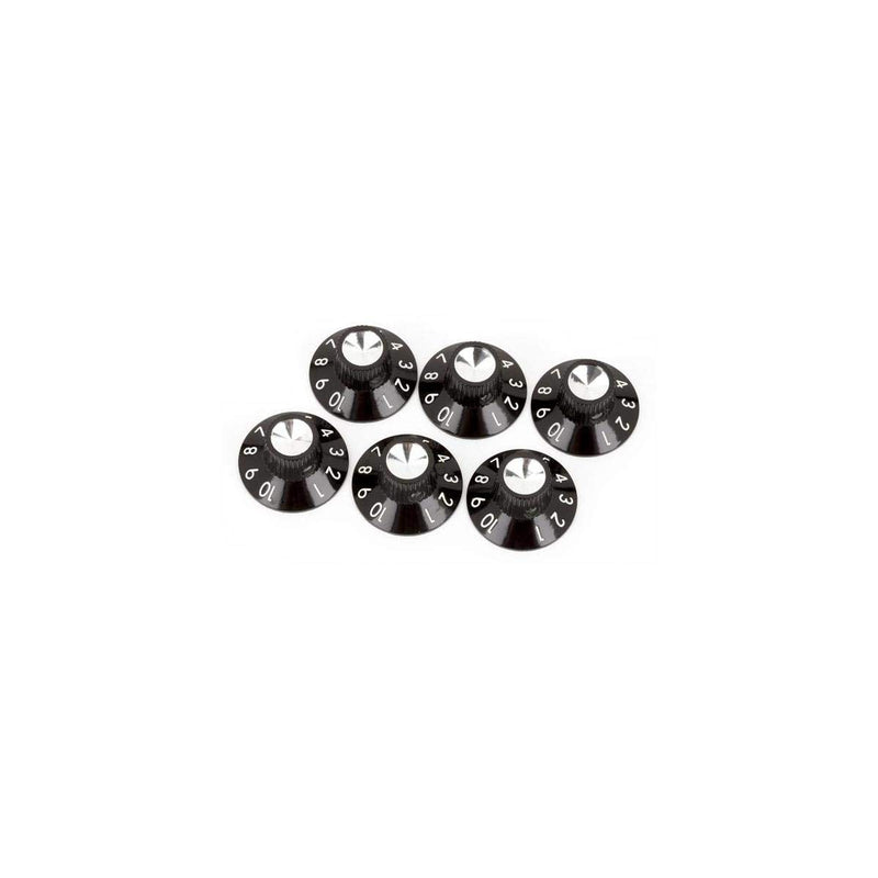 Fender Pure Vintage Skirted Amp Knobs, Black (Pack of 6)