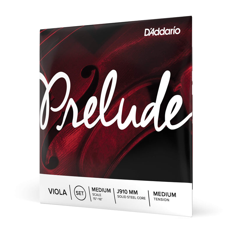 D'Addario Prelude Viola String Set, Medium Scale Medium Tension – Solid Steel Core, Warm Tone, Economical and Durable – Educator’s Choice for Student Strings – Sealed Pouch to Prevent Corrosion, 1 Set Full Set