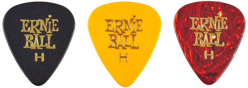Ernie Ball Guitar Picks, Heavy, Assorted Colors, 12-pack (P09180)
