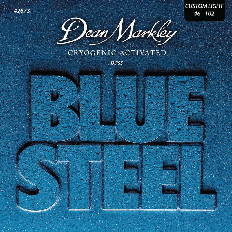 Dean Markley Electric Bass Guitar Strings 2673 Blue Steel Electric Long Scale 46-102 Custom Light Gauge, Cryogenically Processed for Longer Life 4-String Custom Light - 46-102