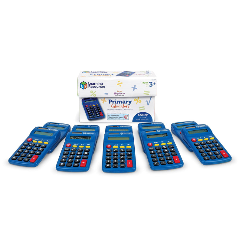Learning Resources Primary Calculators, Set of 10