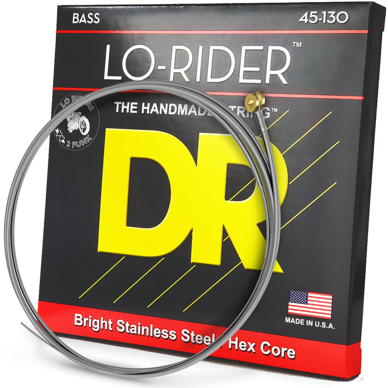 [AUSTRALIA] - DR Strings Lo-Rider - Stainless Steel Hex Core 5 String Bass 45-130 