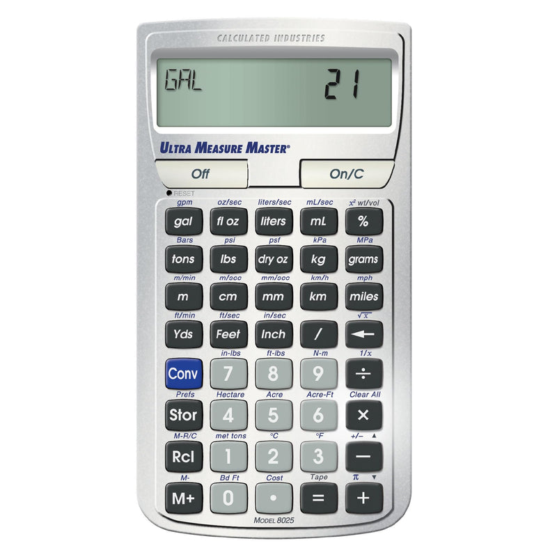 Calculated Industries 8025 Ultra Measure Master Professional Grade U.S. Standard to Metric Conversion Calculator Tool for Engineers, Architects, Builders, Scientists and Students | 60+ Units | Professional Grade, U.S. Standard to Metric Conversion, For...