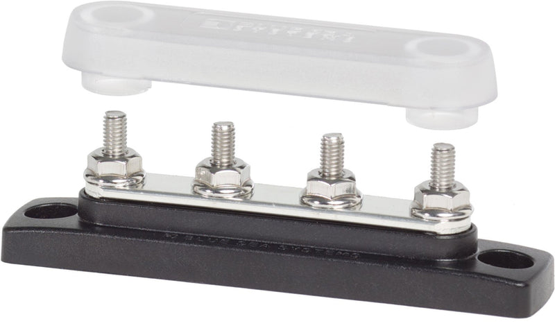 Blue Sea Systems 2315 100 Amp Mini BusBar with 4 studs and a cover 100a - 4 Stud With Cover