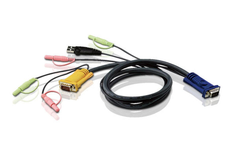 ATEN 2L-5303U 3M USB KVM Cable with 3 in 1 SPHD and Audio 3 Meters