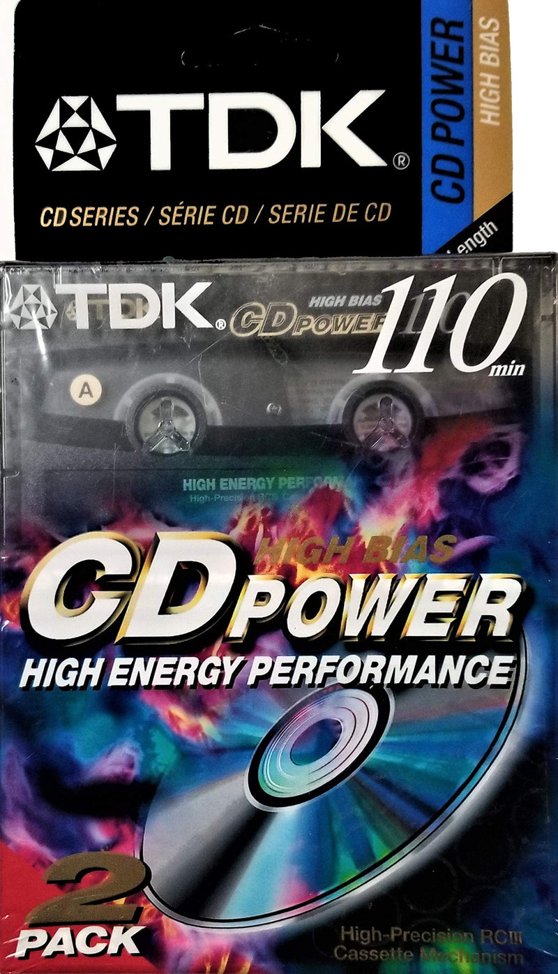 [AUSTRALIA] - TDK CD Power 110 Cassette, 2pk High Bias Audio Cassette Tapes 
