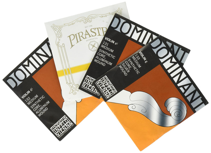 [AUSTRALIA] - JSI Special 4/4 Violin String Set: Gold Label Ball-End E & Dominant A, D, and G Strings - Medium Gauge 