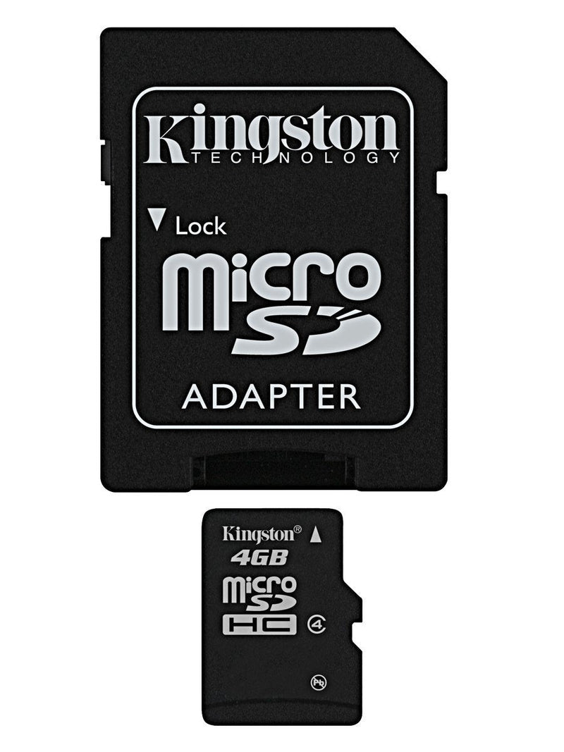 Kingston 4 GB microSDHC Class 4 Flash Memory Card SDC4/4GB Standard Packaging
