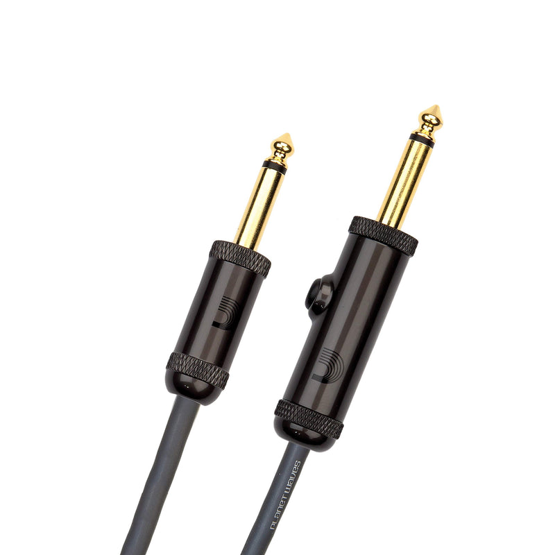 [AUSTRALIA] - D’Addario Accessories Custom Series Circuit Breaker Guitar Cable - Momentary Kill Switch Instrument Cable with ¼ Inch Ends - On/Off Switch for Silent Instrument Changes - Straight, 15 feet 