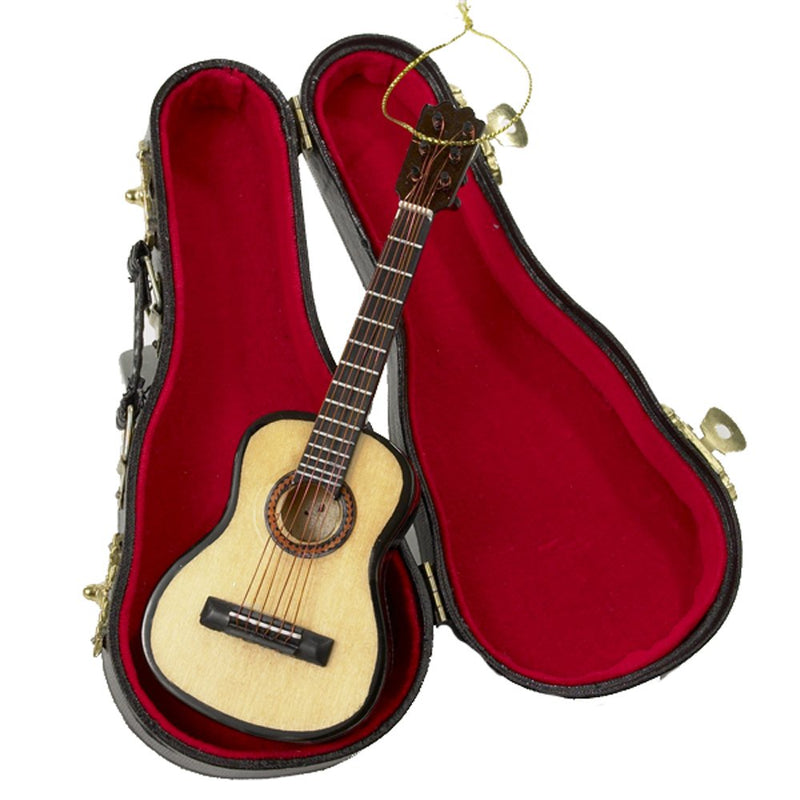 [AUSTRALIA] - Kurt Adler J4544 5.52" Wood Pearlized Guitar Ornament Multi Color 