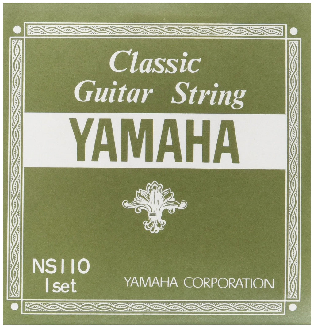 Yamaha NS110 Set Strings for Classical Guitar Set 1 to 3 Strings Nylon, 4 to 6 Strings Thin Nylon Wrapped Silver Wound