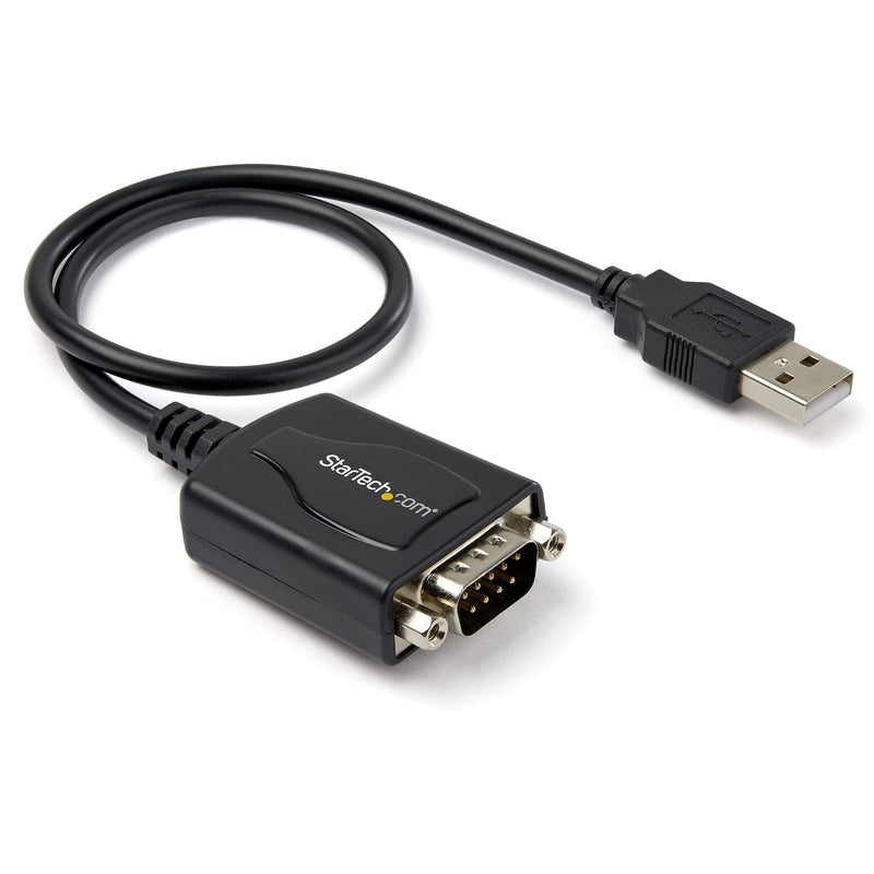 StarTech.com USB to Serial Adapter - 1 Port - COM Port Retention - Texas Instruments TIUSB3410 - USB to RS232 Adapter Cable (ICUSB2321X),Black