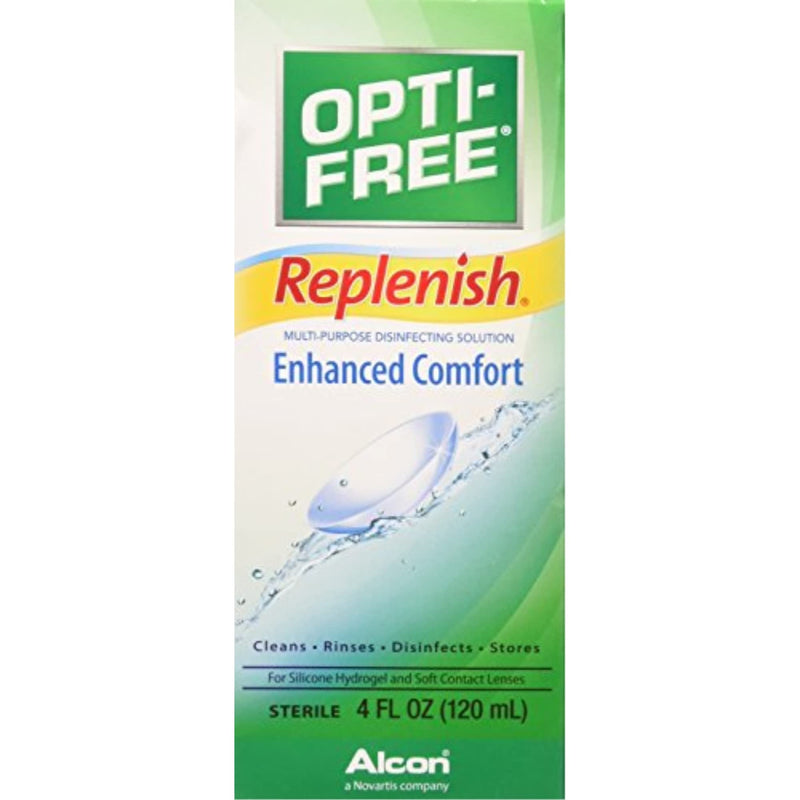 Opti-Free replenish solution for contact lenses 4 Fl oz 4 Fl Oz (Pack of 1)