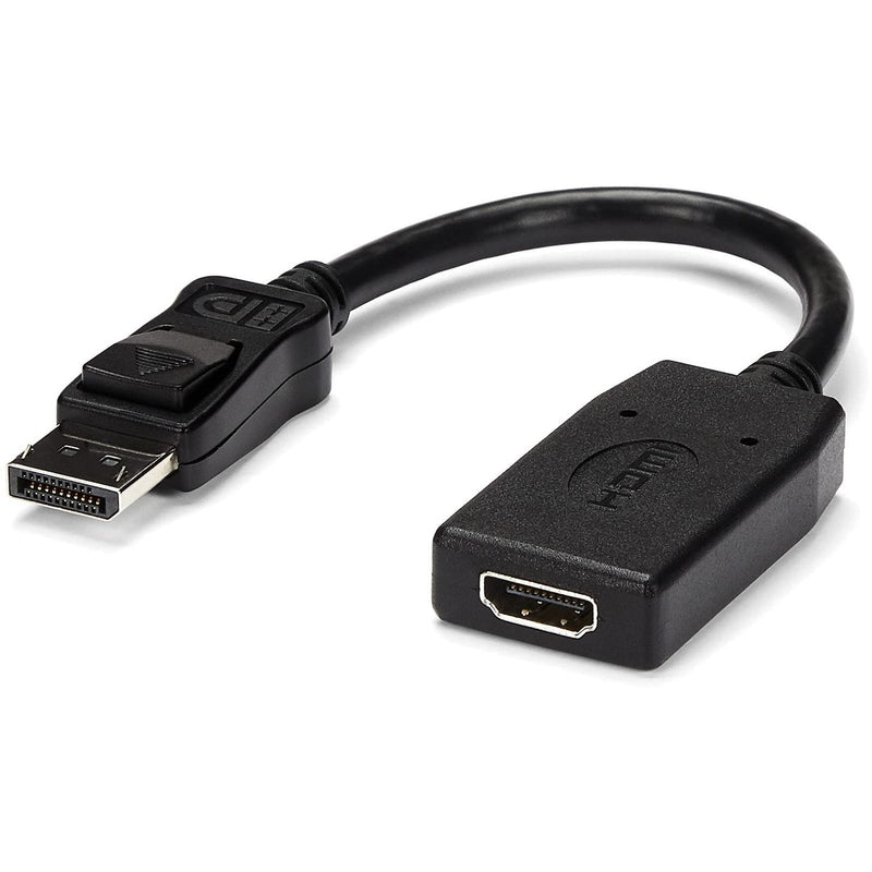 StarTech.com DisplayPort to HDMI Adapter - DP to HDMI Adapter/Video Converter - 1080p - VESA Certified - DP to HDMI Monitor/Display/Projector Adapter Dongle - Passive - Latching DP Connector (DP2HDMI) 5 inches Single