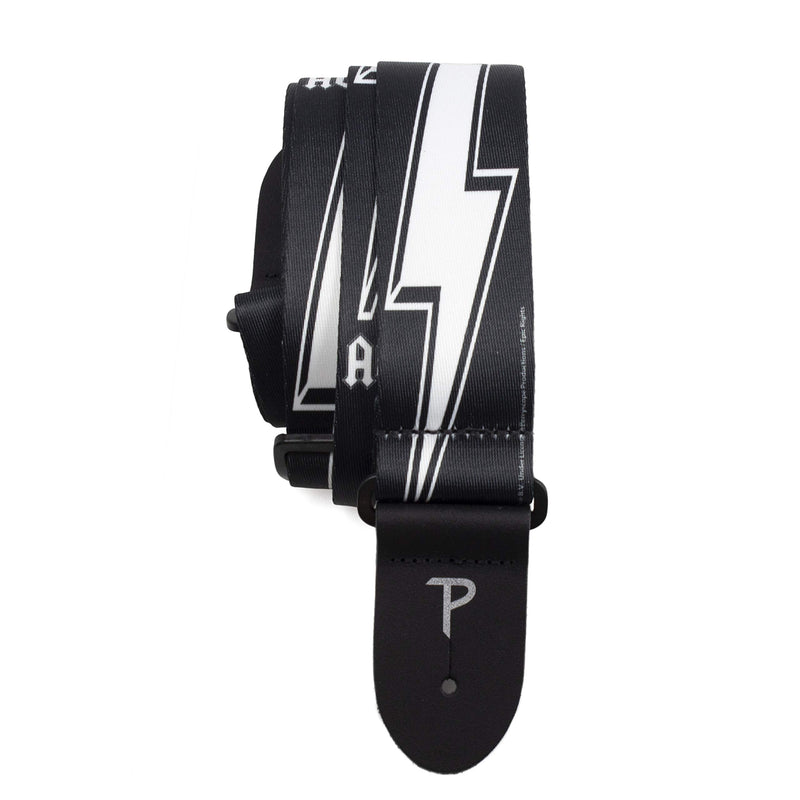 Perri's Leathers Ltd. - AC/DC Official Licensed Accessories - Polyester Guitar Strap and Guitar Picks Acdc Bolt