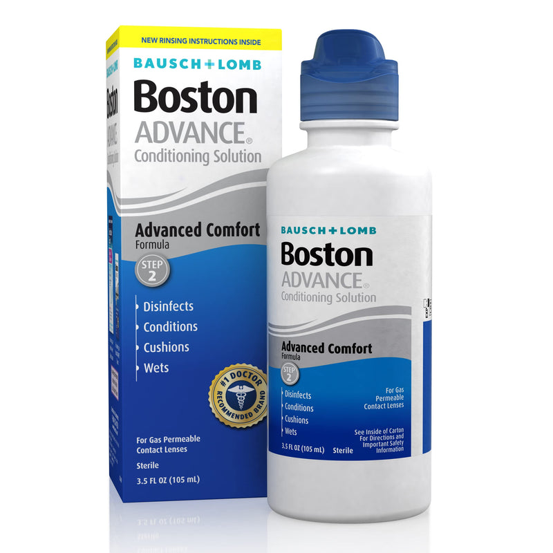 Boston ADVANCE Conditioning Solution, from Bausch + Lomb, 3.5 Fl Oz (Pack of 2) 3.5 Fl Oz (Pack of 2) Advanced Comfort
