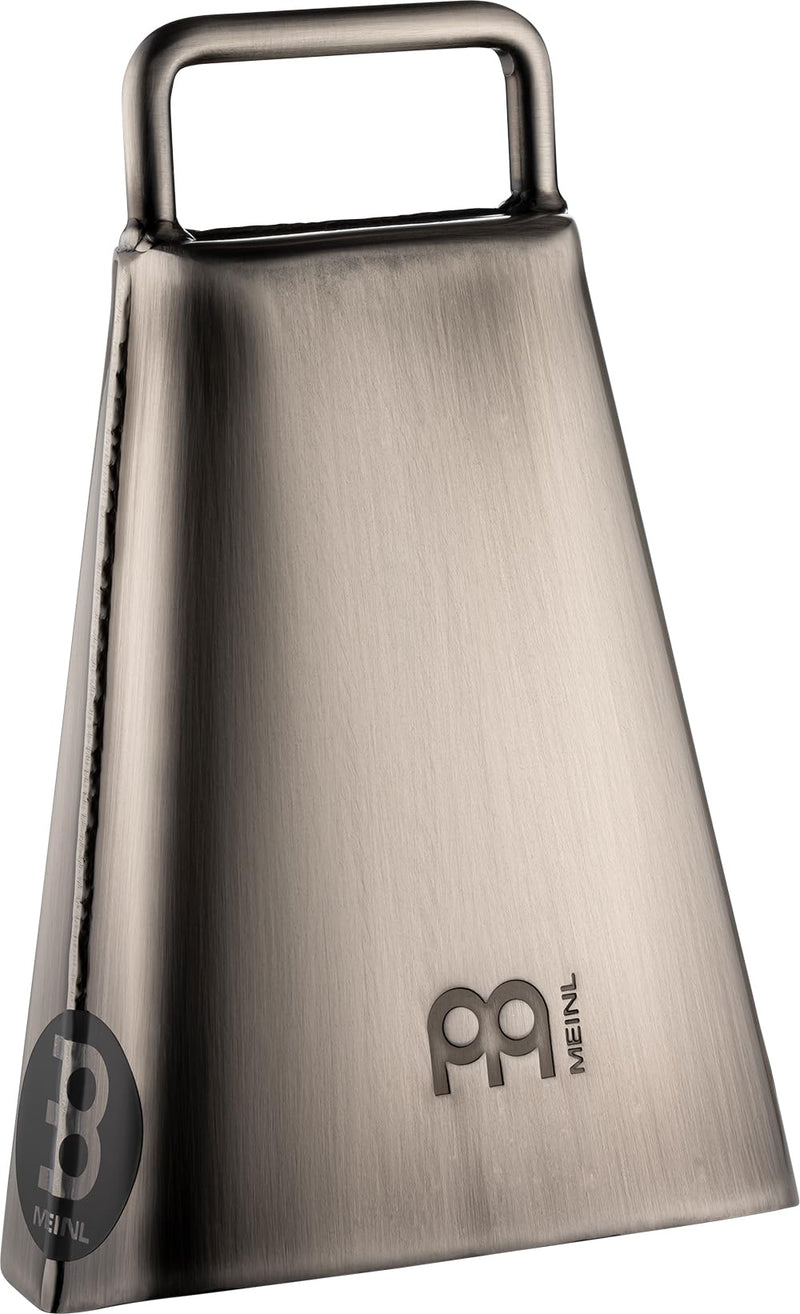[AUSTRALIA] - Handheld Cowbell with Holder, 6 1/4" Hand Brushed Steel — NOT MADE IN CHINA — Low Pitch, 2-YEAR WARRANTY 6 1/4" 