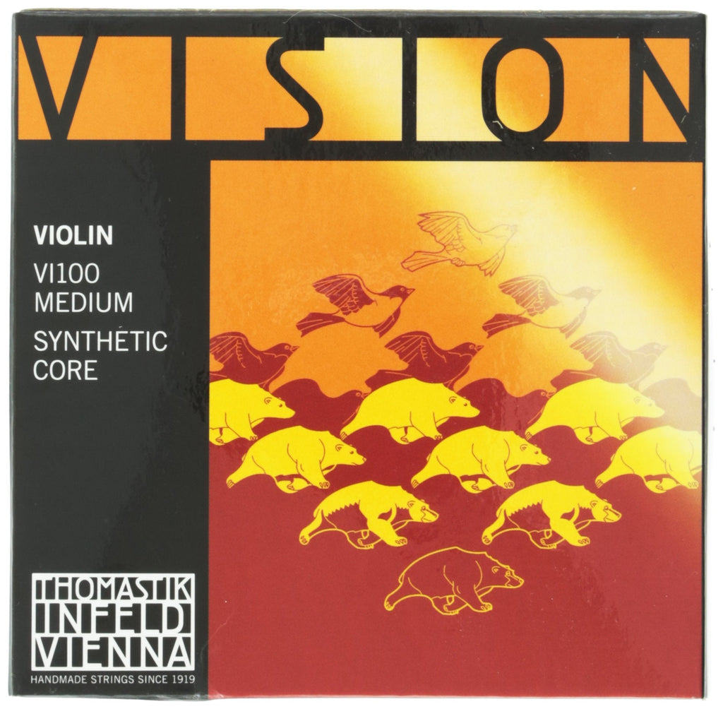 Thomastik Infeld Vienna Vision Violin Strings Set 4/4 Size VI100 1/16, 1/2, 1/4, 1/8, 3/4, 4/4