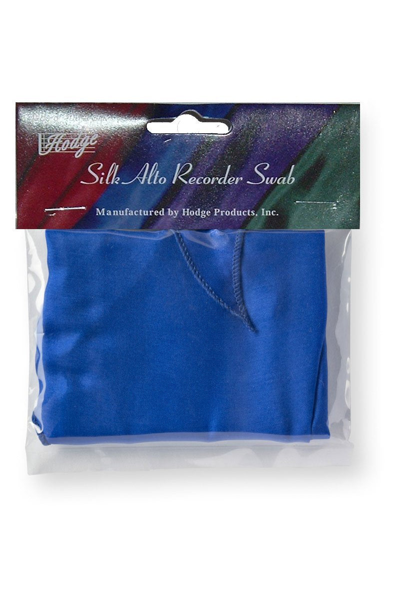 Hodge Silk Alto Recorder Swab - Blue