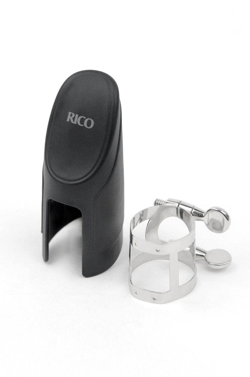 [AUSTRALIA] - Rico Ligature & Cap, Soprano Sax, Nickel Plated Ligature & Cap Sets 