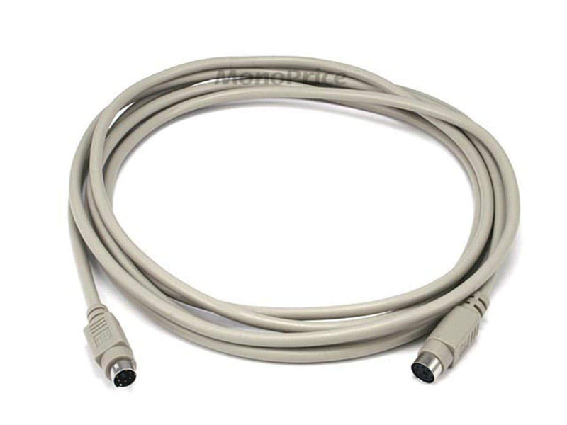 Monoprice PS/2 MDIN-6 Male to Female Cable - 10 Feet - Used as PS/2 Keyboard/Mouse Connector