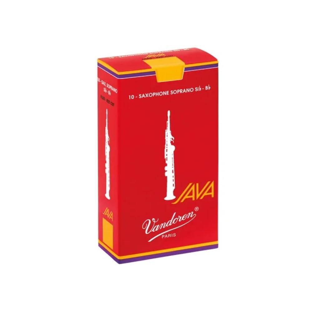 Vandoren SR3025R Soprano Sax JAVA Red Reeds Strength 2.5; Box of 10