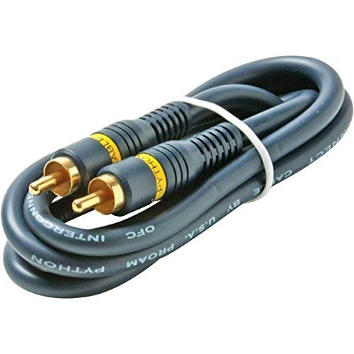Steren 254-125BL 25-Feet RCA-RCA Plug Python Gold Cable 25 Feet 1-Male to 1-Male