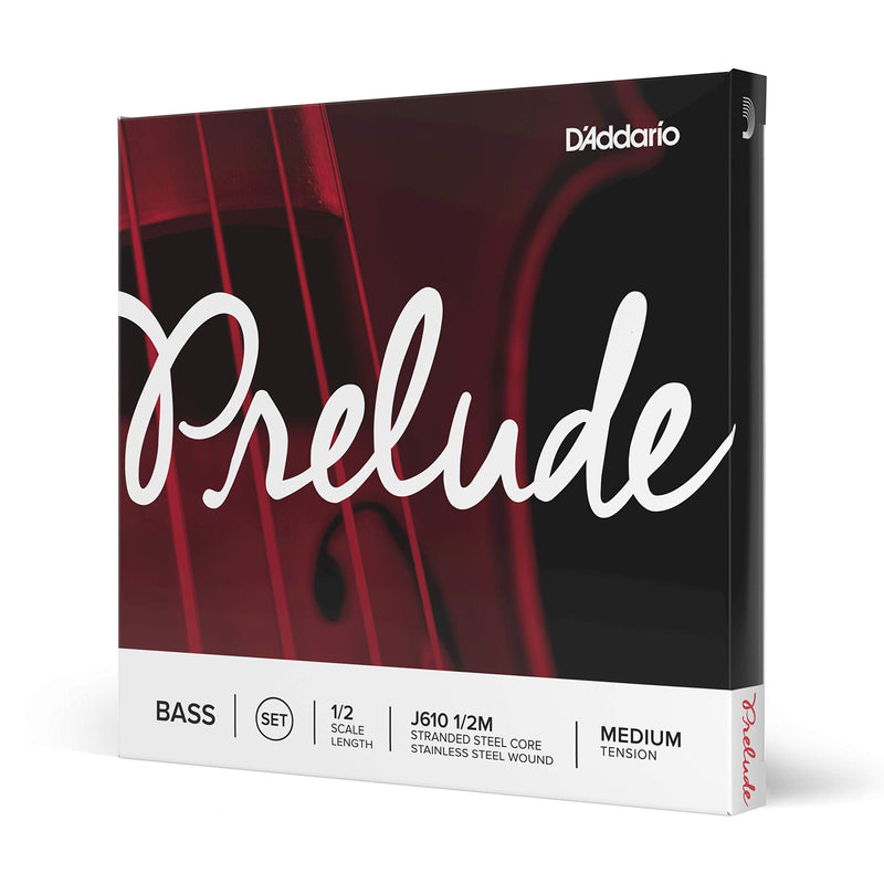 D'Addario Prelude Bass String Set, 1/2 Scale, Medium Tension Full Set