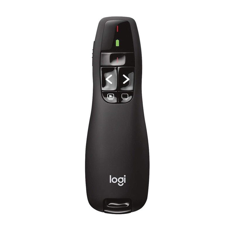 Logitech Wireless Presenter R400, Wireless Presentation Remote Clicker with Laser Pointer Red Laser 5 buttons