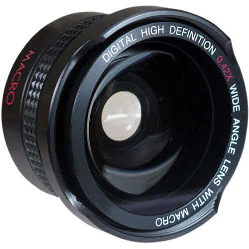 .42x HD Super Wide Angle Panoramic Macro Fisheye Lens for The JVC Everio GZ-MG680, MG670, MG630, MG465, MG435, MG365, MG360, MG335, MG330, MG230 High Definition Camcorders,(30.5MM size)