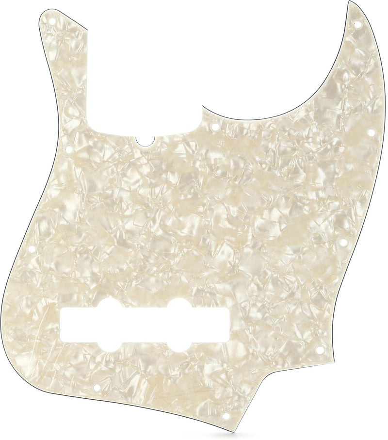 [AUSTRALIA] - Fender Modern Pickguard, Jazz Bass, 10-Hole - White Moto 