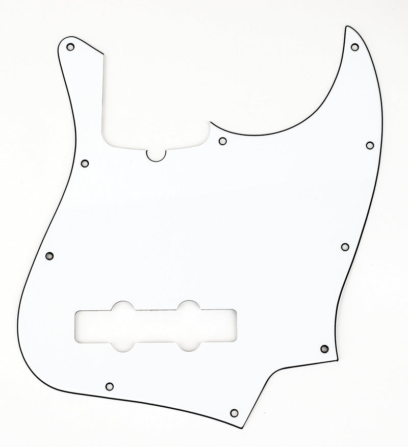 [AUSTRALIA] - Fender Modern Pickguard, Jazz Bass, 10-Hole - White 3-Ply 