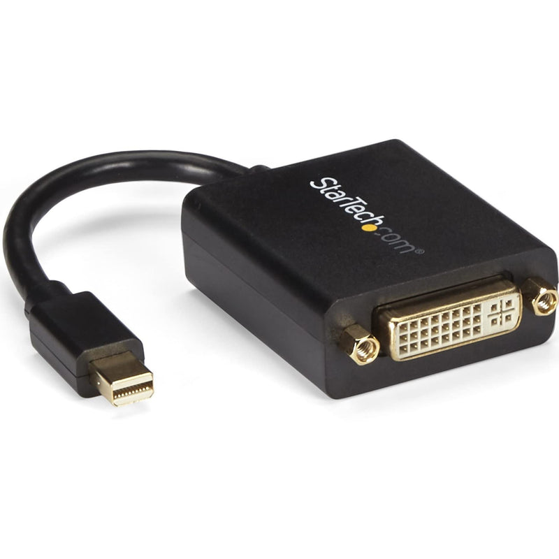 StarTech.com Mini DisplayPort to DVI Adapter - Mini DP to DVI-D Converter - 1080p Video - VESA Certified - mDP or Thunderbolt 1/2 Mac/PC to DVI Monitor - mDP 1.2 to DVI Single-Link Dongle (MDP2DVI) Black