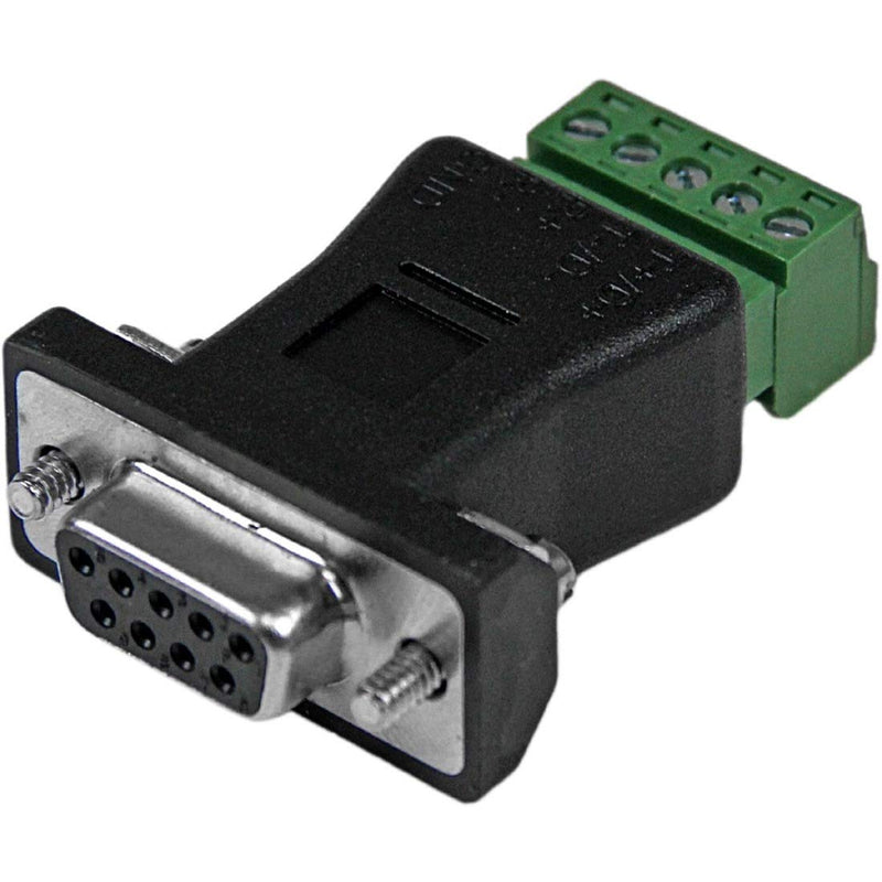 StarTech.com RS422 RS485 Serial DB9 to Terminal Block Adapter - Serial adapter - 5 pin terminal block to DB-9 (M) - black - DB92422