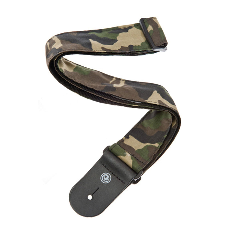 D'Addario Guitar Strap, Camouflage, Leather, Adjustable from 35' to 59.5', One Size, 50G04