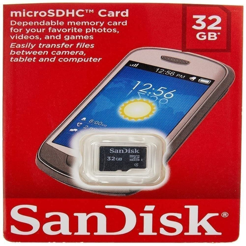 SanDisk 32GB Mobile MicroSDHC Class 4 Flash Memory Card With SD Adapter - (Retail Packaging)
