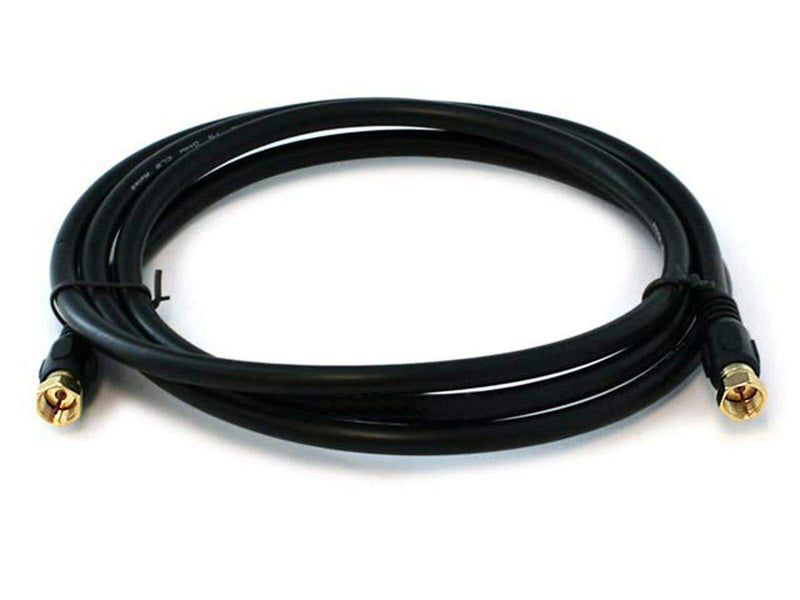 [AUSTRALIA] - Monoprice RG6 Quad Shield CL2 Coaxial Cable with F Type Connector - 18AWG, 75 Ohm, 6 Feet, Black 6ft 