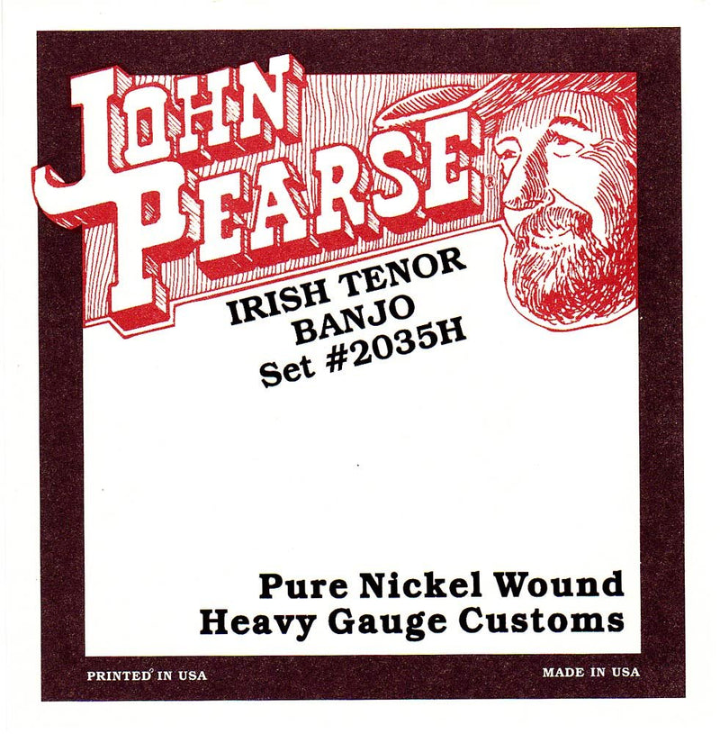 John Pearse Strings Strings John Pearse Irish Tenor Banjo pure nickel wound Heavy Gauge customs (2035H) Single