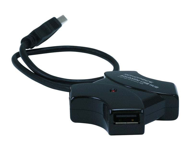 Monoprice 4-Port USB 2.0 Passive Hub (106631),Black