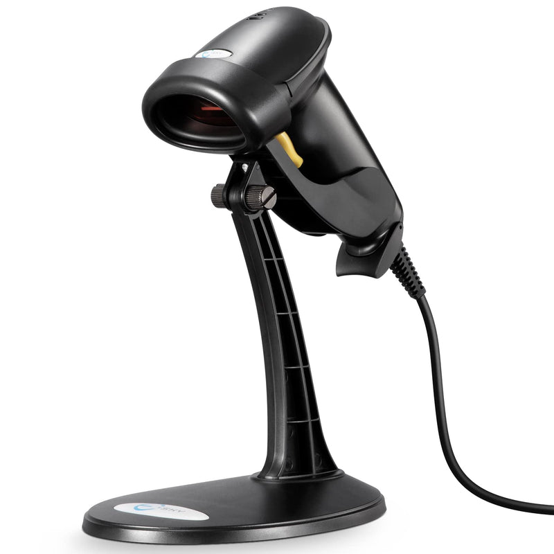 [AUSTRALIA] - Esky Barcode Scanner with Stand, Wired Handheld Bar Code Scanner with Adjustable Stand, Automatic 1D USB Laser Scanner Support Windows/Mac/Linux for Store, Supermarket, Warehouse, Library 1 Pack 