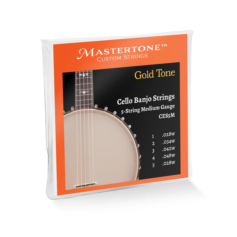 Gold Tone Mastertone™ CES5M Banjo Cello 5-String Medium Gauge Strings (.028, 048, 042, 034, 028)