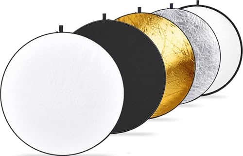 NEEWER 22 Inch/60 Centimeter Light Reflector Light Diffuser 5 in 1 60cm