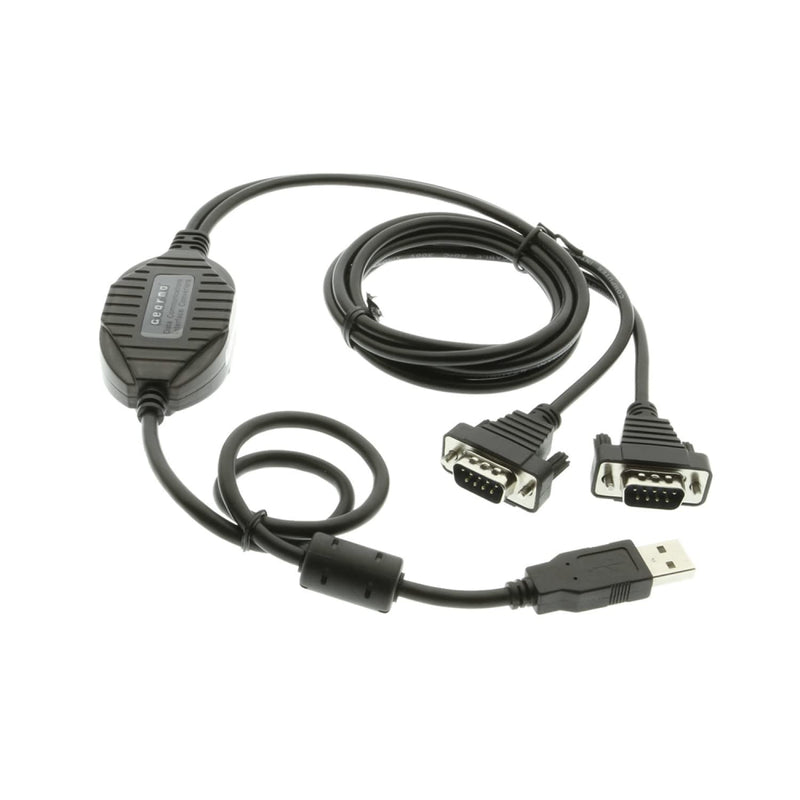 Gearmo 2-Port USB to Serial Adapter TX/RX LED & COM Retention FTDI Chipset 920K Baud Rate