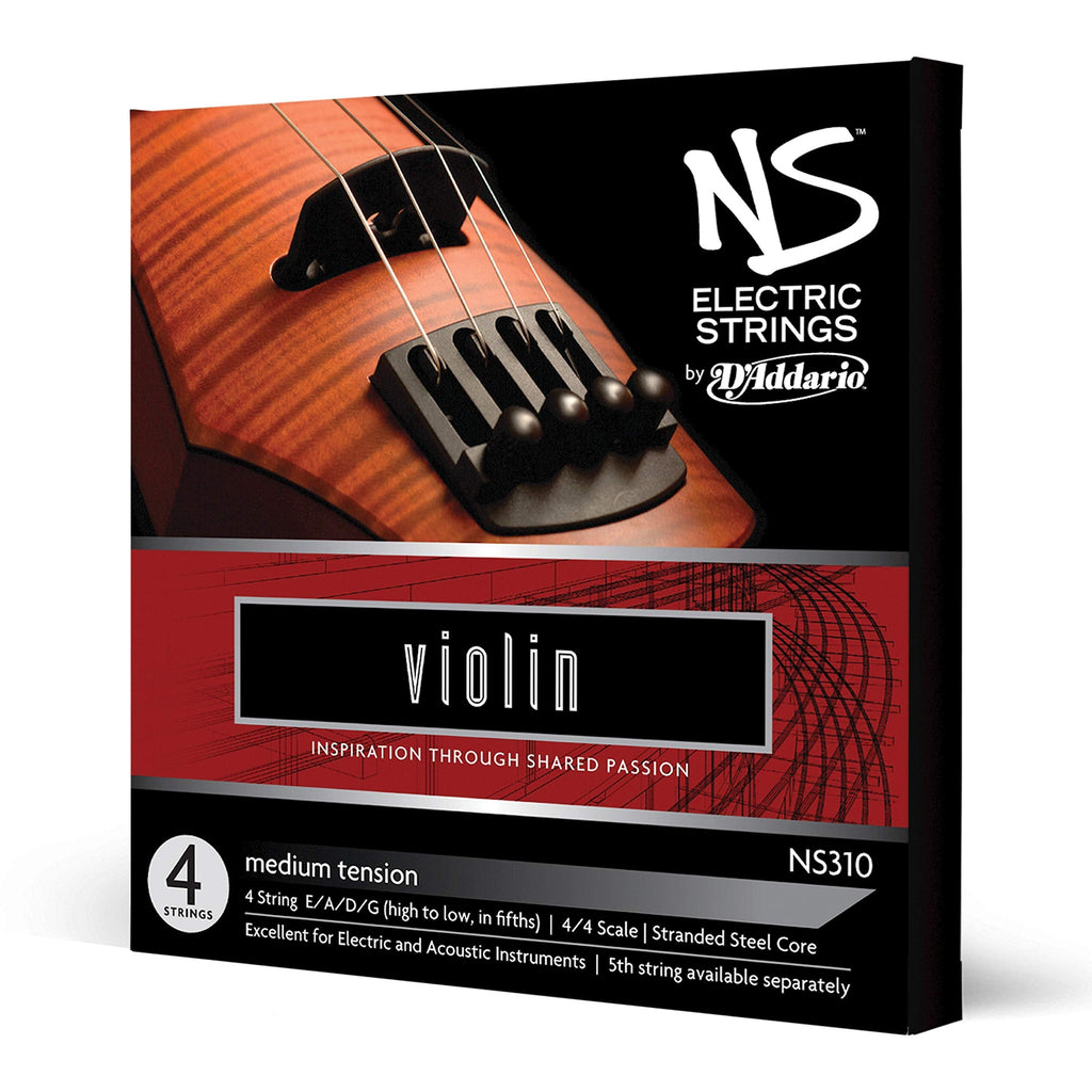 D'Addario NS310 NS Electric Violin Strings, Medium