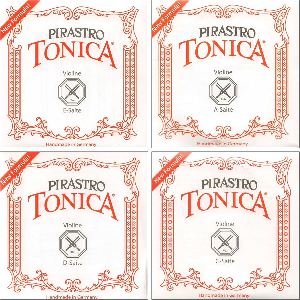 Pirastro Tonica Violin String Set - 4/4 Size Aluminum with Ball-end E