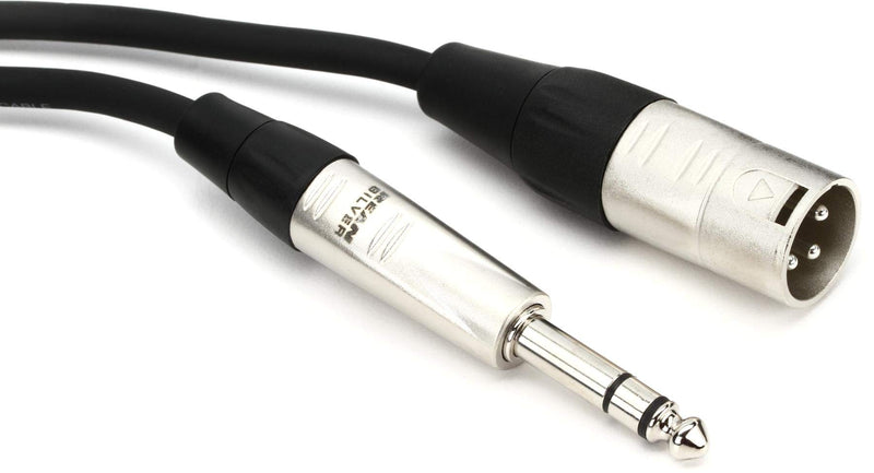 Hosa HSX-030 Pro Balanced Interconnect, REAN 1/4 Inch TRS to XLR3M, 30 Feet