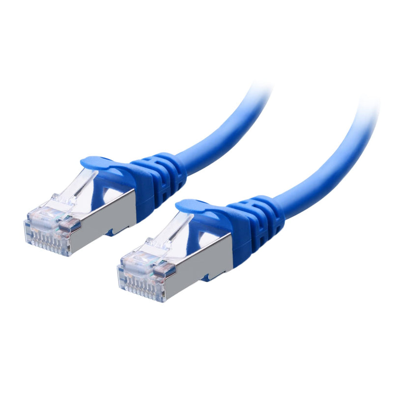 Cable Matters 10Gbps Snagless Long Shielded Cat6A Ethernet Cable 75 ft (SSTP, SFTP Shielded Ethernet Cable, Shielded Cat6 Cable, Cat 6 Shielded Network Cable) in Blue