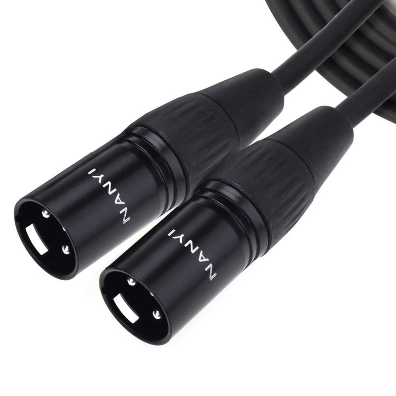 NANYI 2pcs Microphone Cable, 3-pin XLR Male-to-Male Microphone Cable, DMX Cable Patch Cord, Oxygen-Free Copper, 10 feet /3 Meters