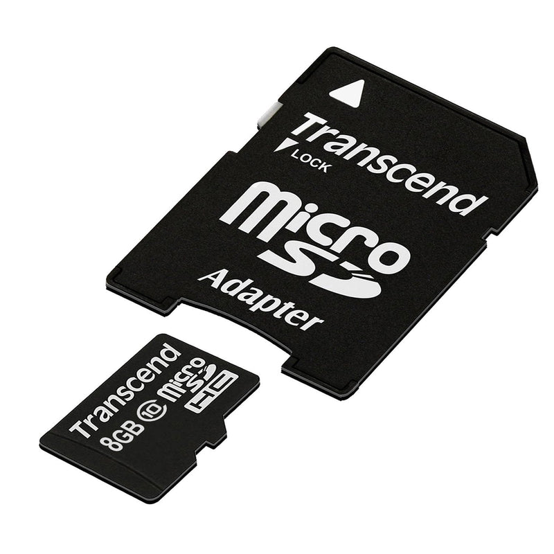 Transcend 8 GB Class 10 microSDHC Flash Memory Card TS8GUSDHC10 Standard Packaging