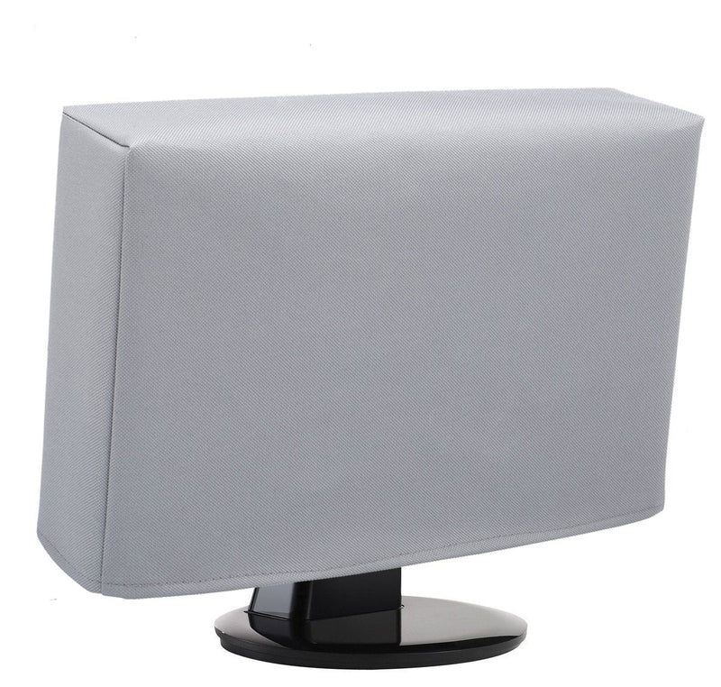 DigitalDeckCovers Computer Monitor Dust Cover, 22 to 24 Inch | Multiple sizes, Flat Screen Protector, Antistatic, Water Resistant, Heavy Duty Premium Fabric, Silver Fits 22 to 24" LCD